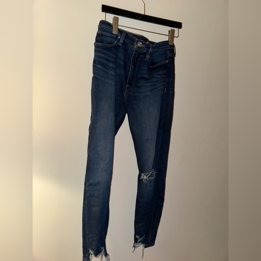 Hudson Jeans Indigo Skinny with Distressed Knees